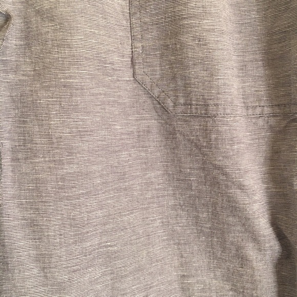 Linen/Cotton blend wide leg pants w/ drawstring - Picture 3 of 4